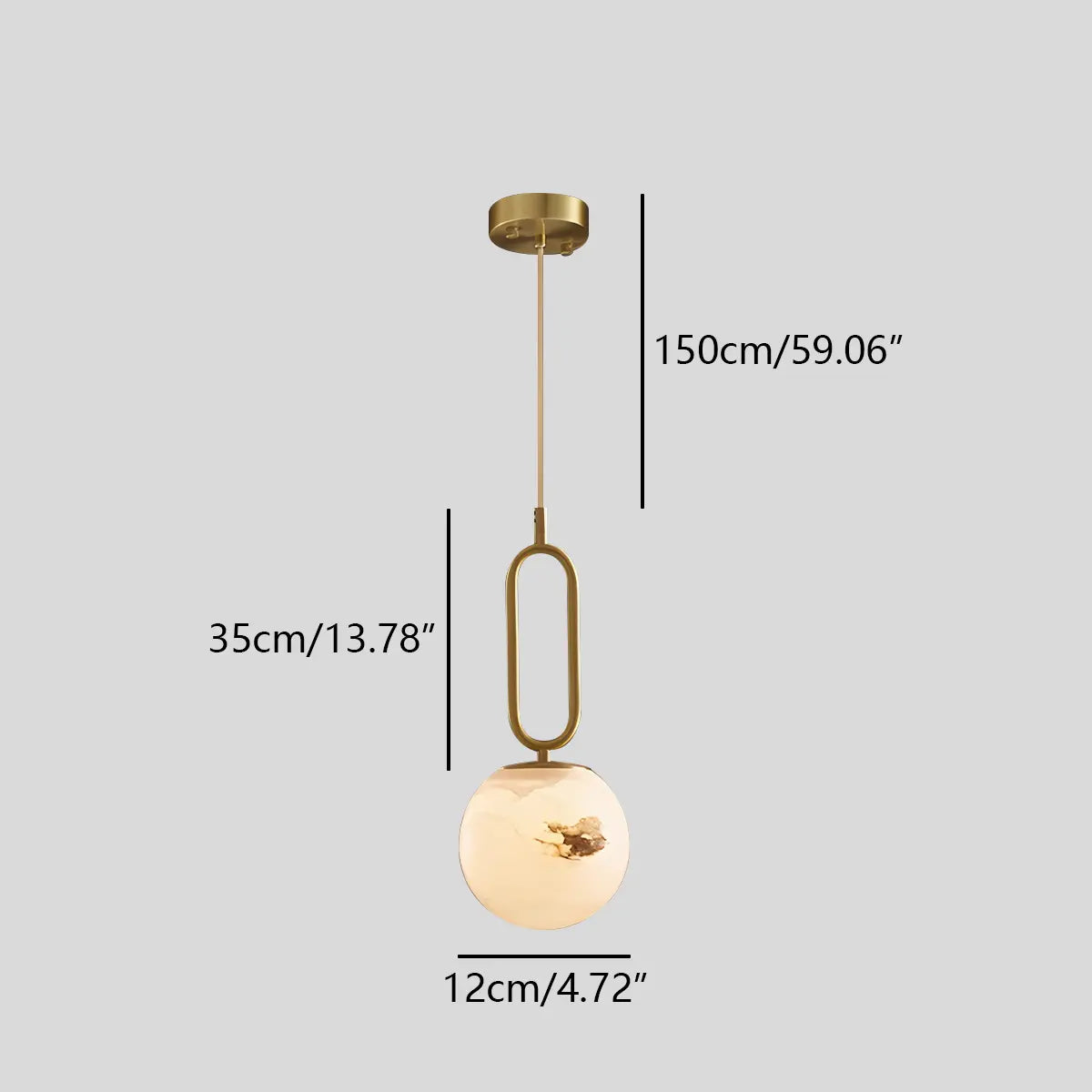 Loxirae Alabaster Pendant Light