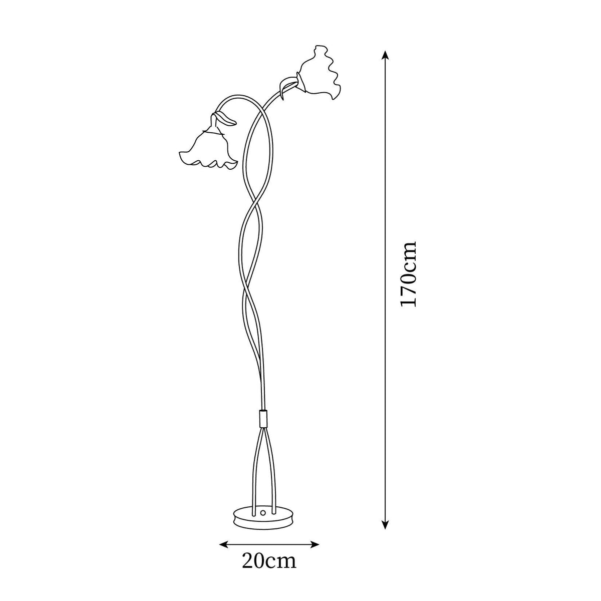 Lavelora Floral Floor Lamp
