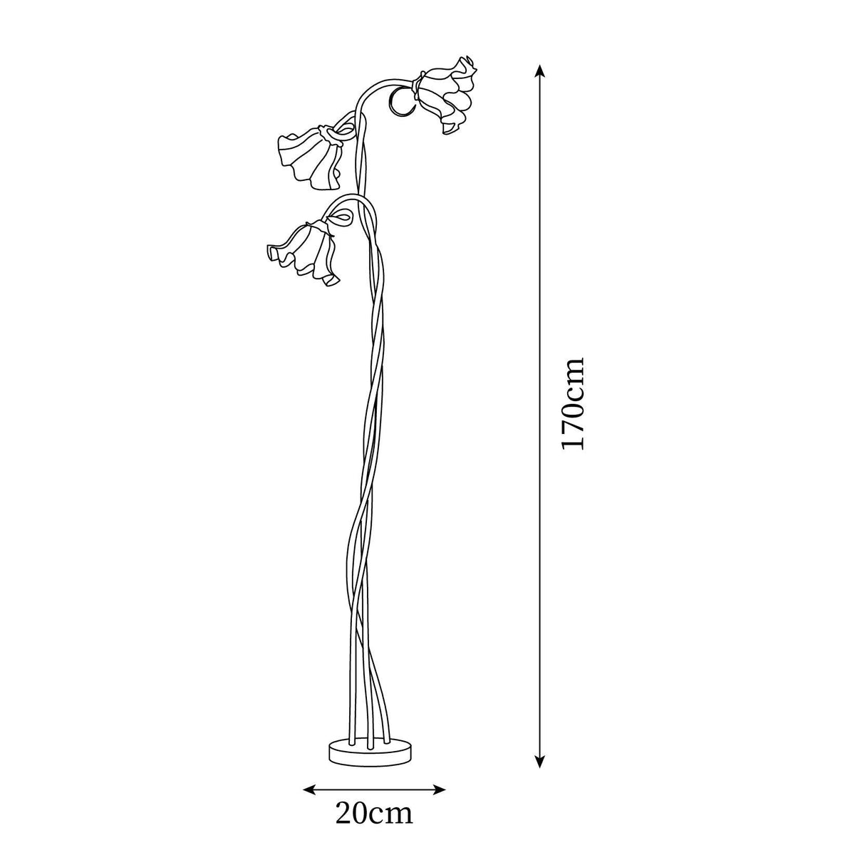 Lavelora Floral Floor Lamp