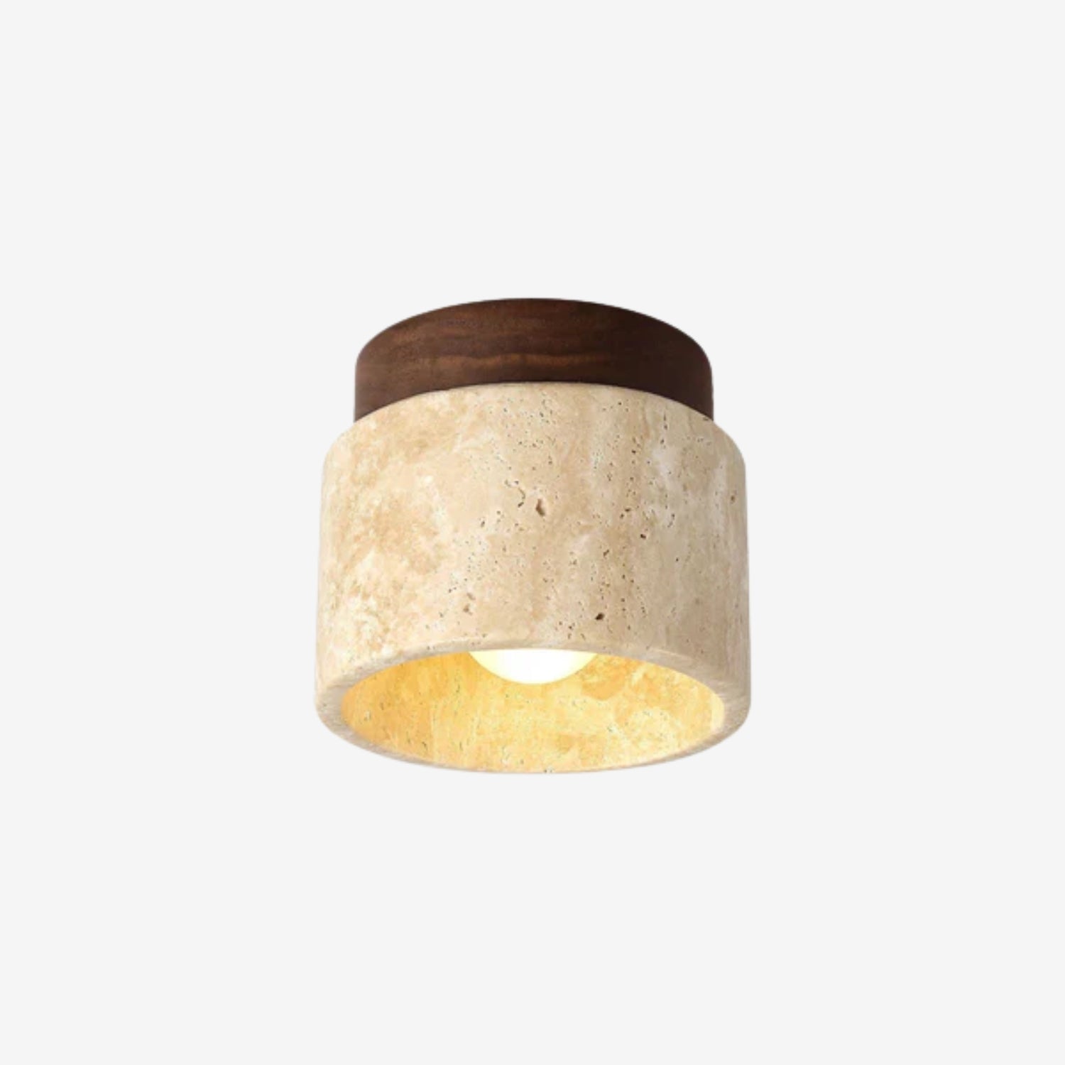 Zorvian Travertine Ceiling Light