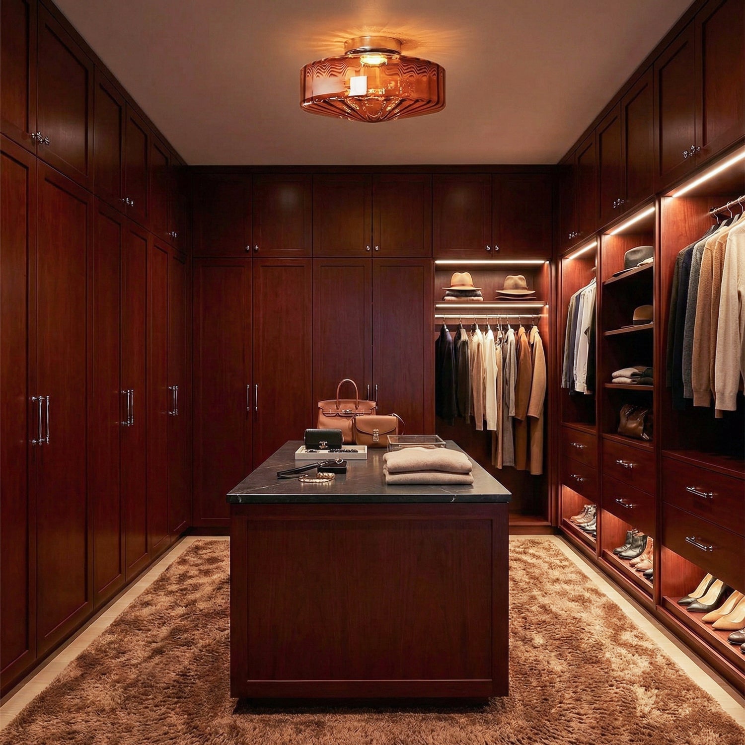 Banello Ribbed Ceiling Light