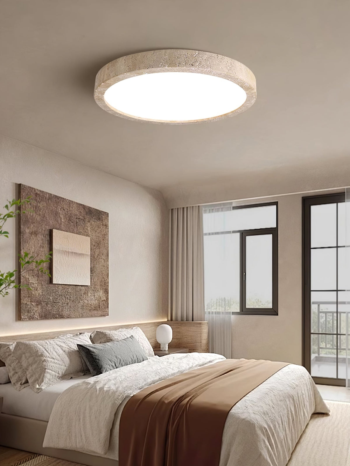 Horizon Travertine Ceiling Light – detail 10