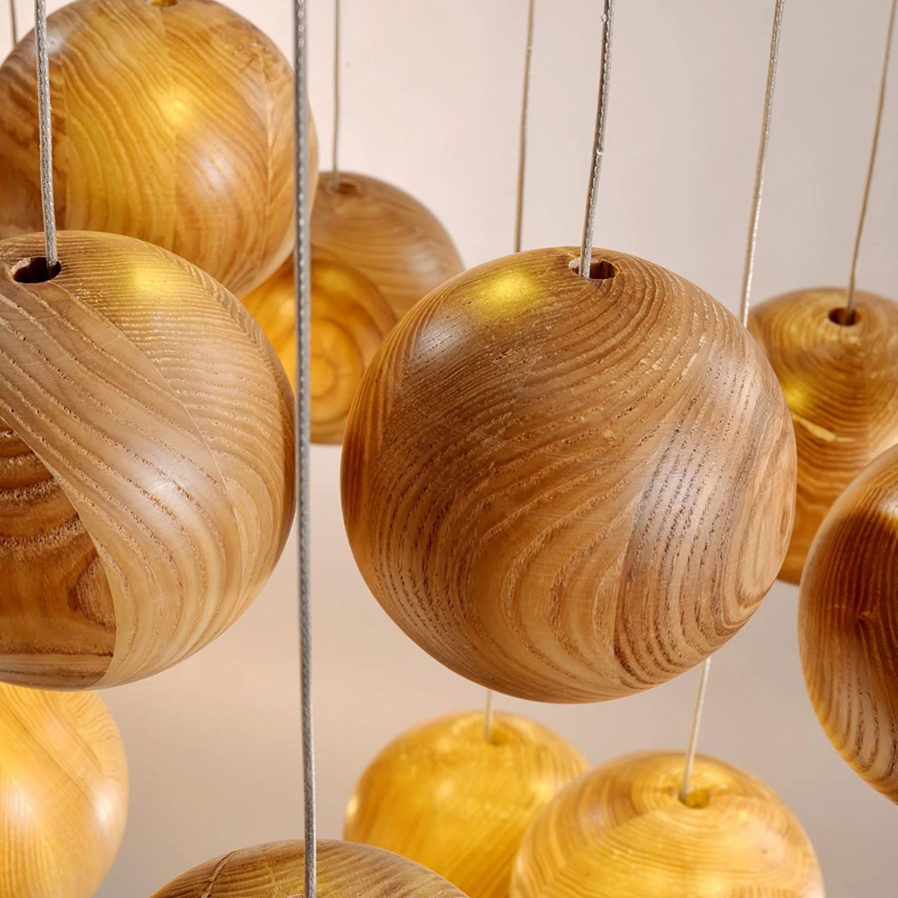 Ocha Round Wooden Pendant Light