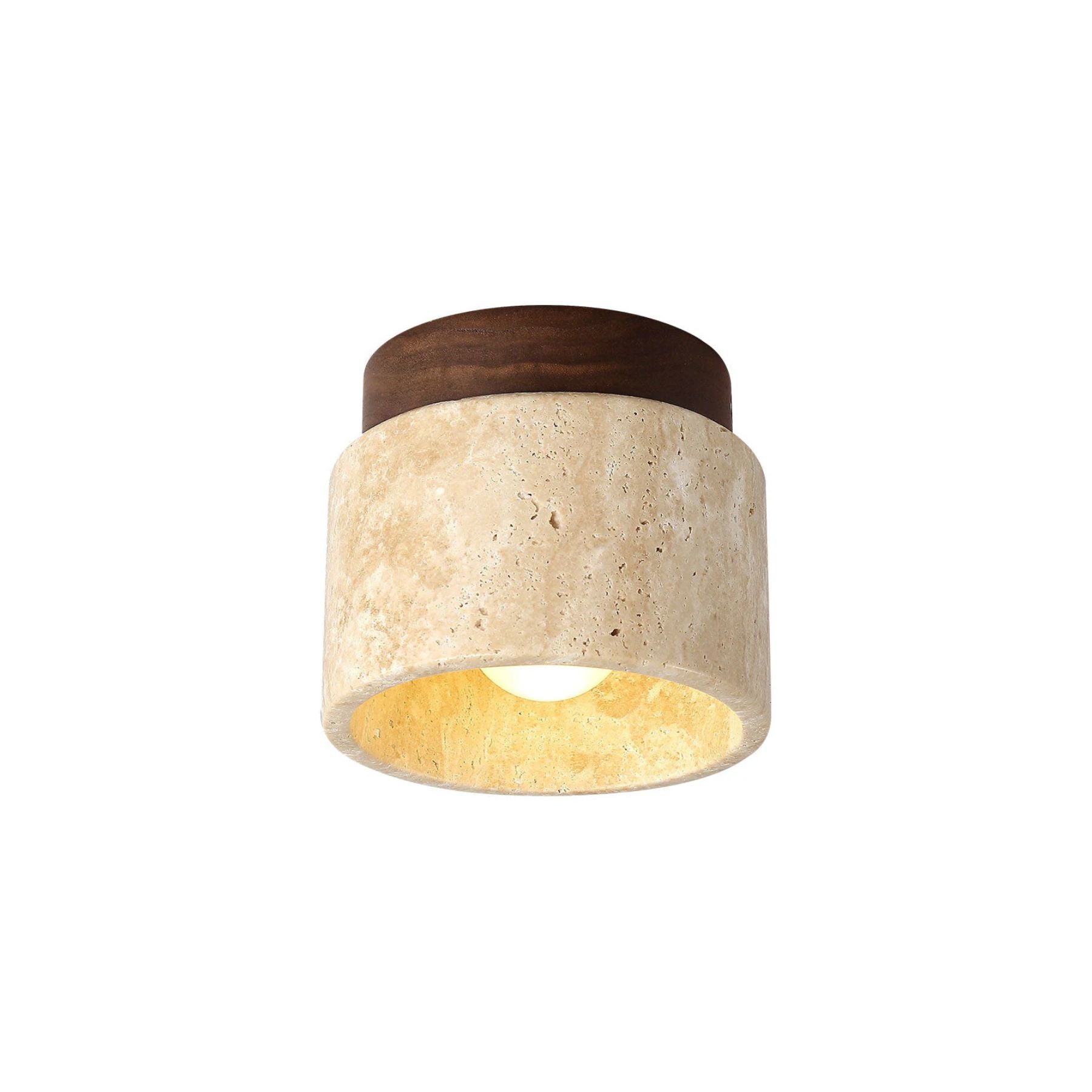Zorvian Travertine Ceiling Light