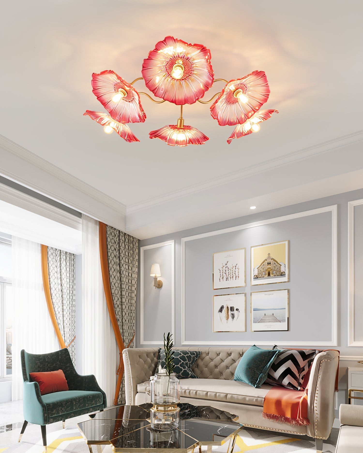 Leirova Lotus Leaf Ceiling Light