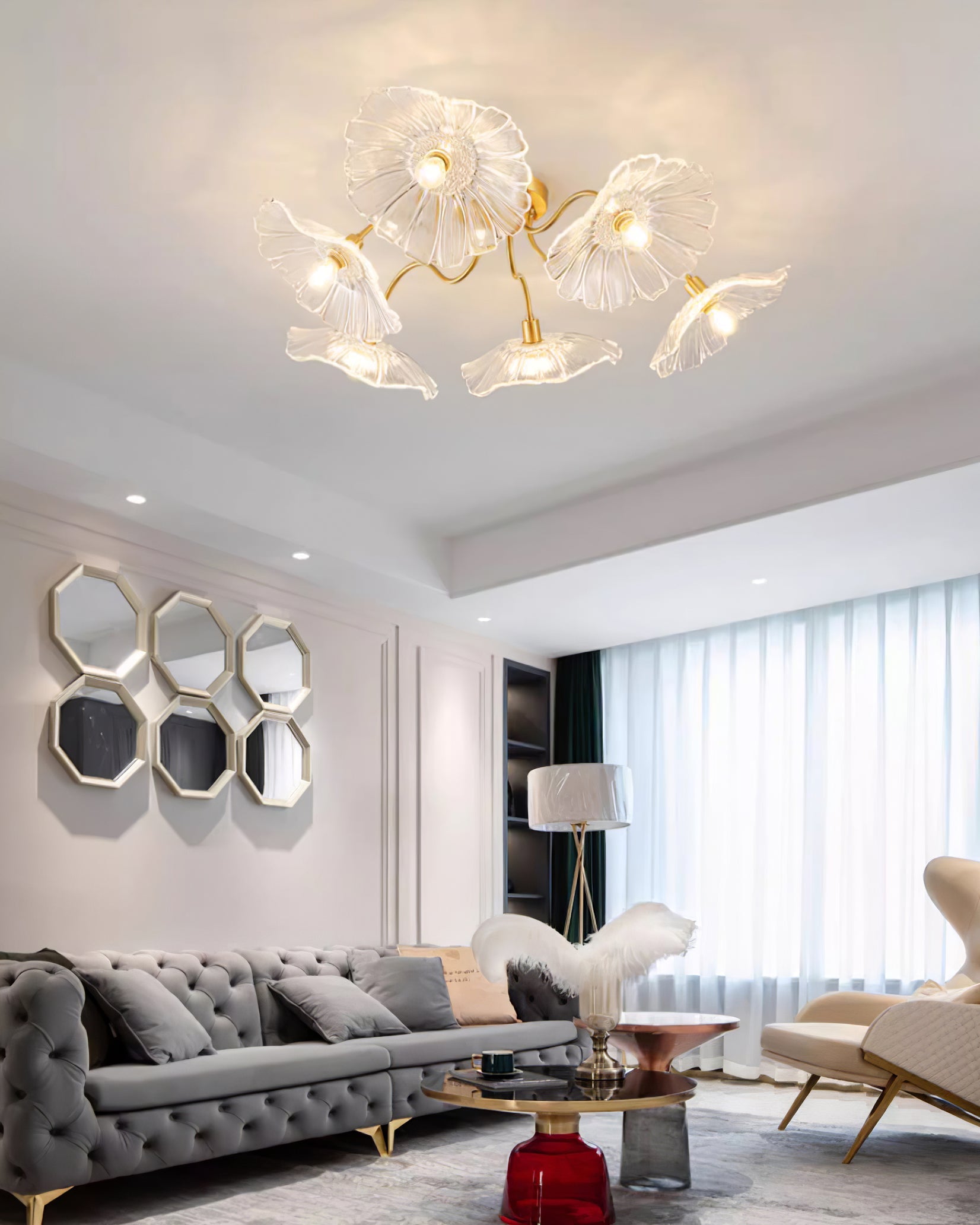 Leirova Lotus Leaf Ceiling Light