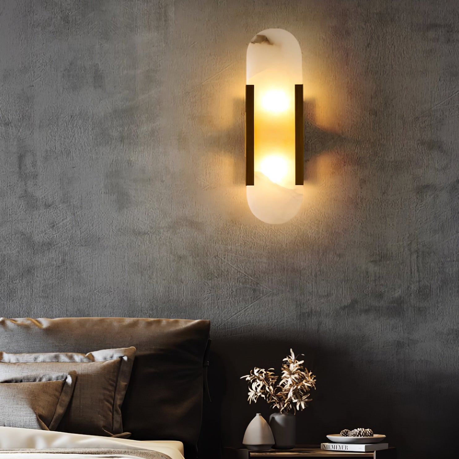 Marce Alabaster Wall Light
