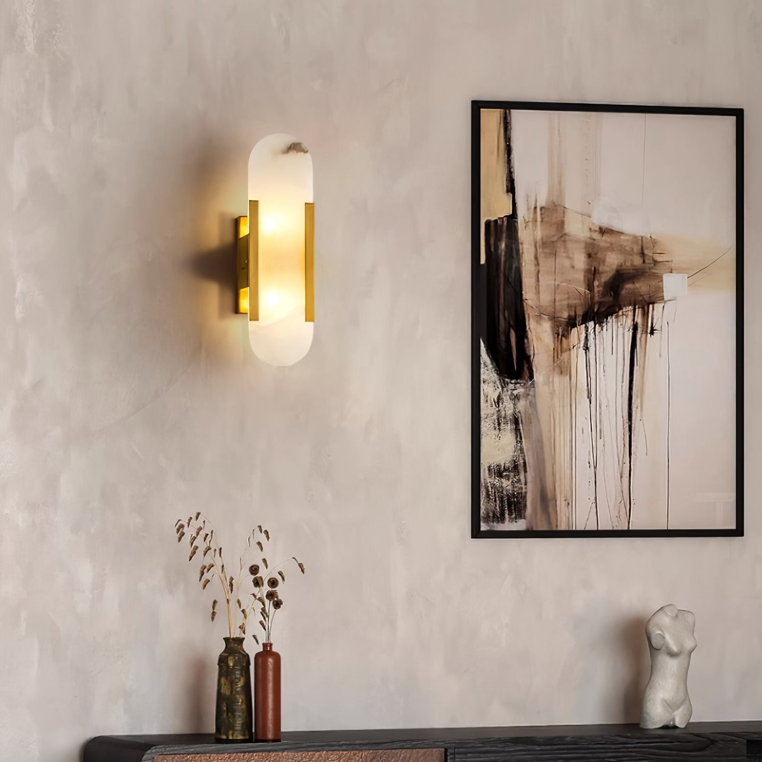 Marce Alabaster Wall Light