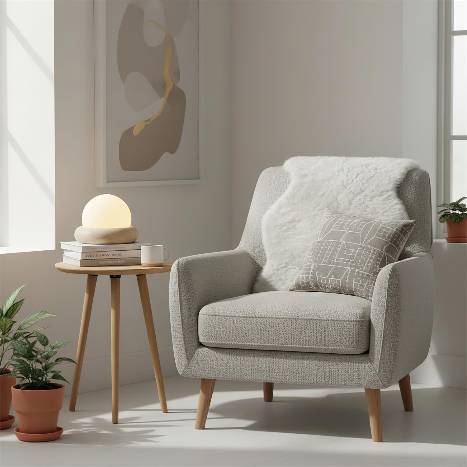 Setelyo Travertine Table Lamp
