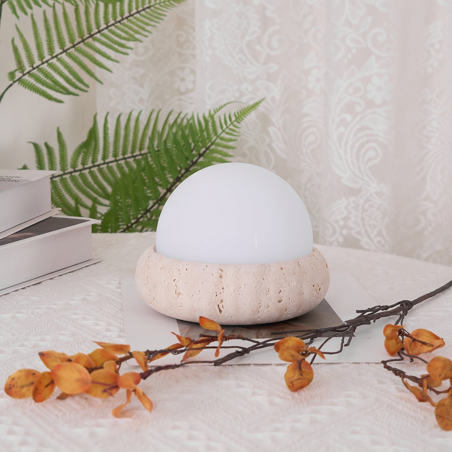 Setelyo Travertine Table Lamp