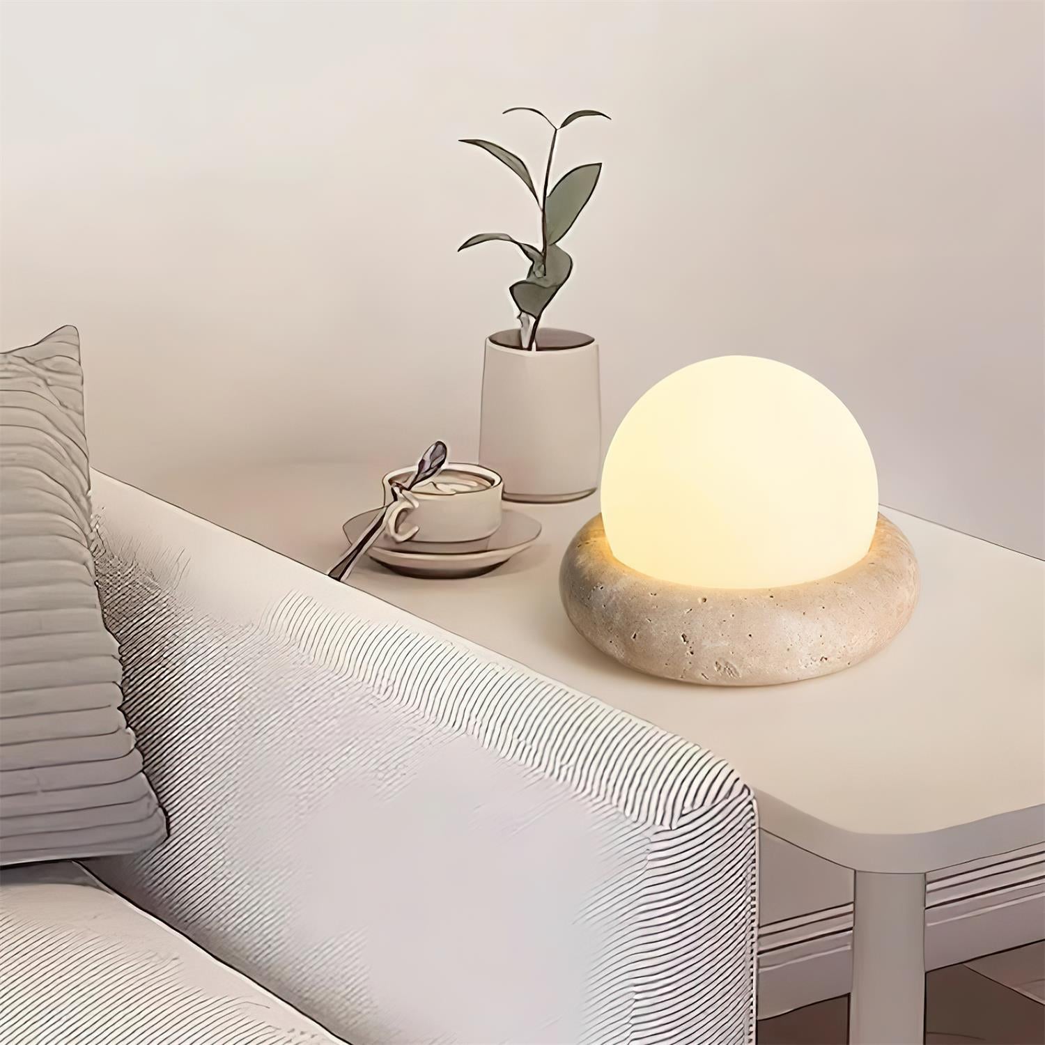 Setelyo Travertine Table Lamp