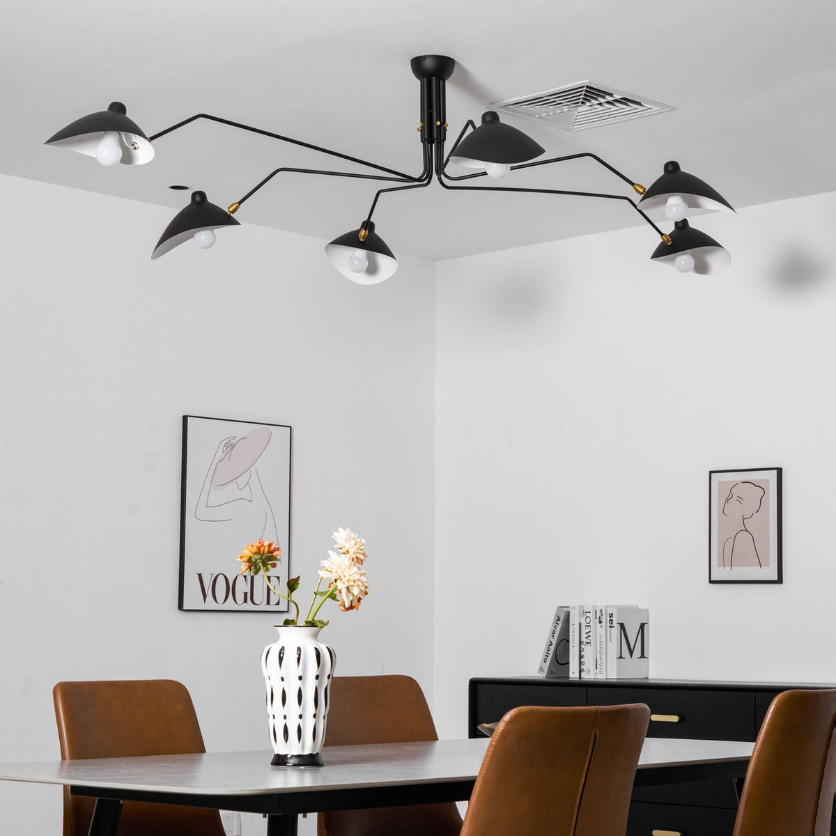 the mid-century spider-arm Ceiling Light A - Vakkerlight