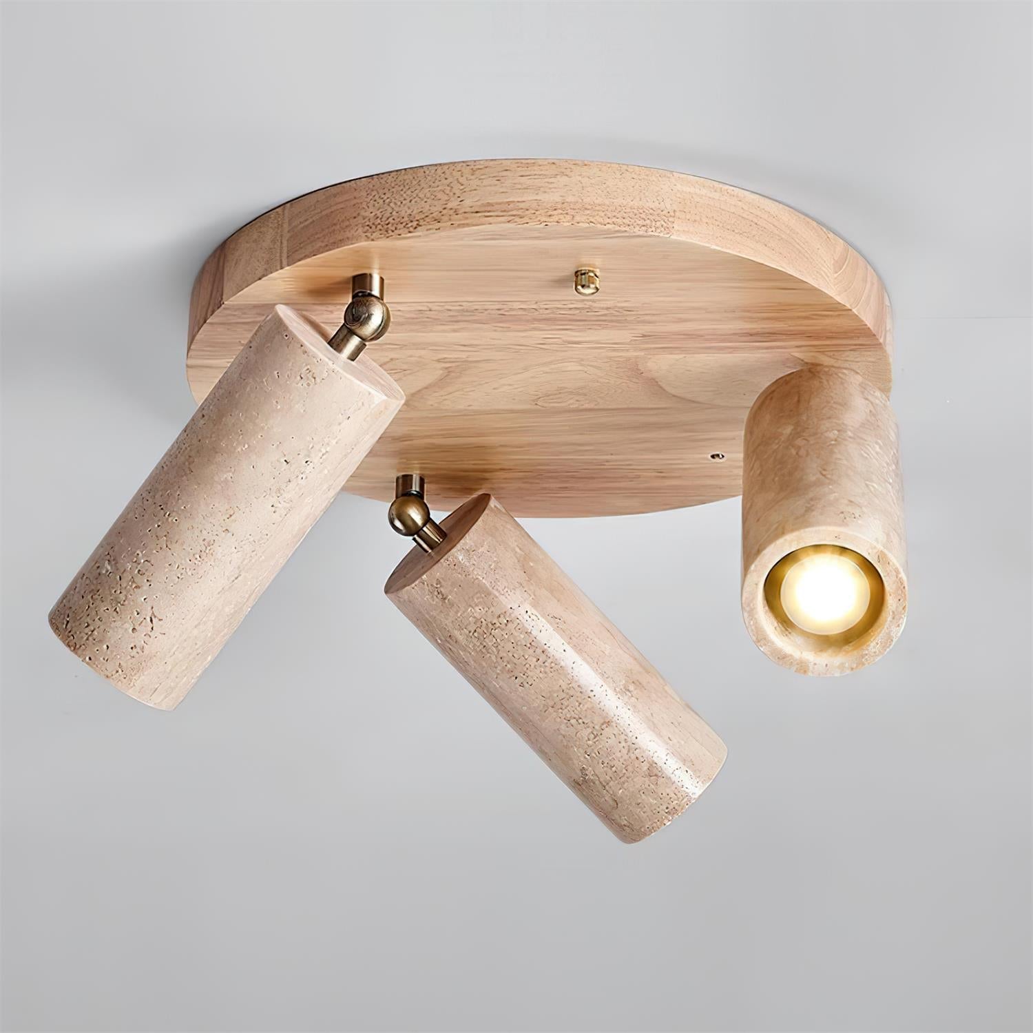 Quenelle Travertine Ceiling Light