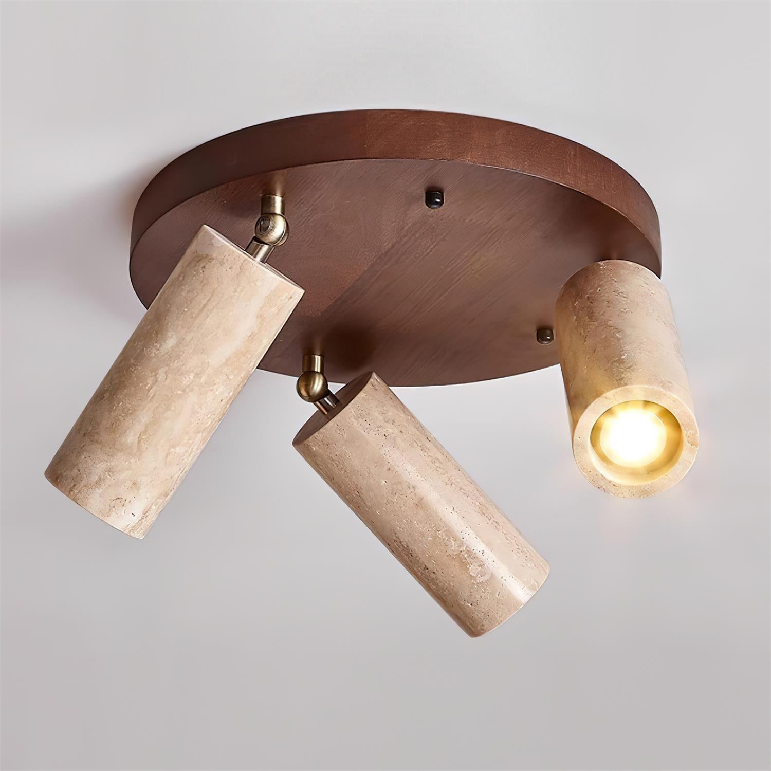 Quenelle Travertine Ceiling Light