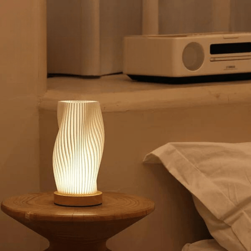 Ribbed Wave Table Lamp