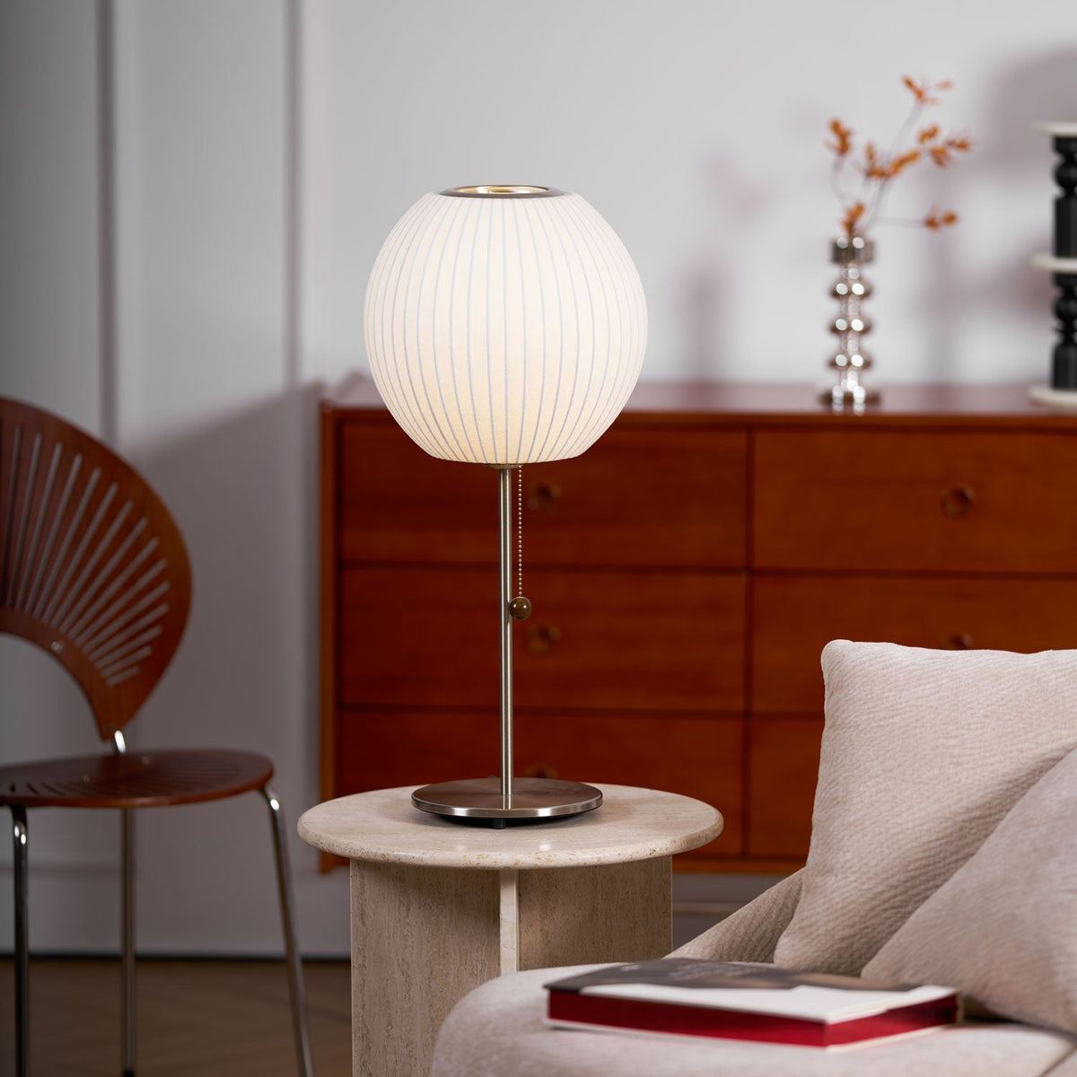 Faux Silk Bubble Table Lamp – detail 3