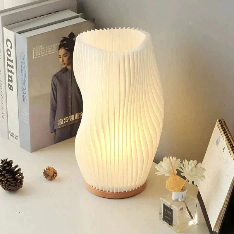 Ribbed Wave Table Lamp