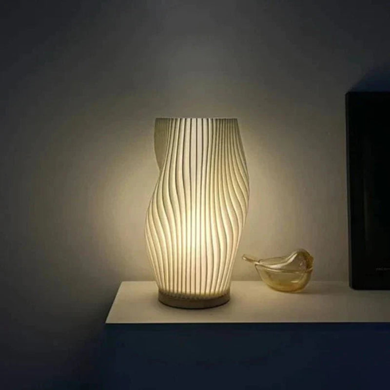 Ribbed Wave Table Lamp