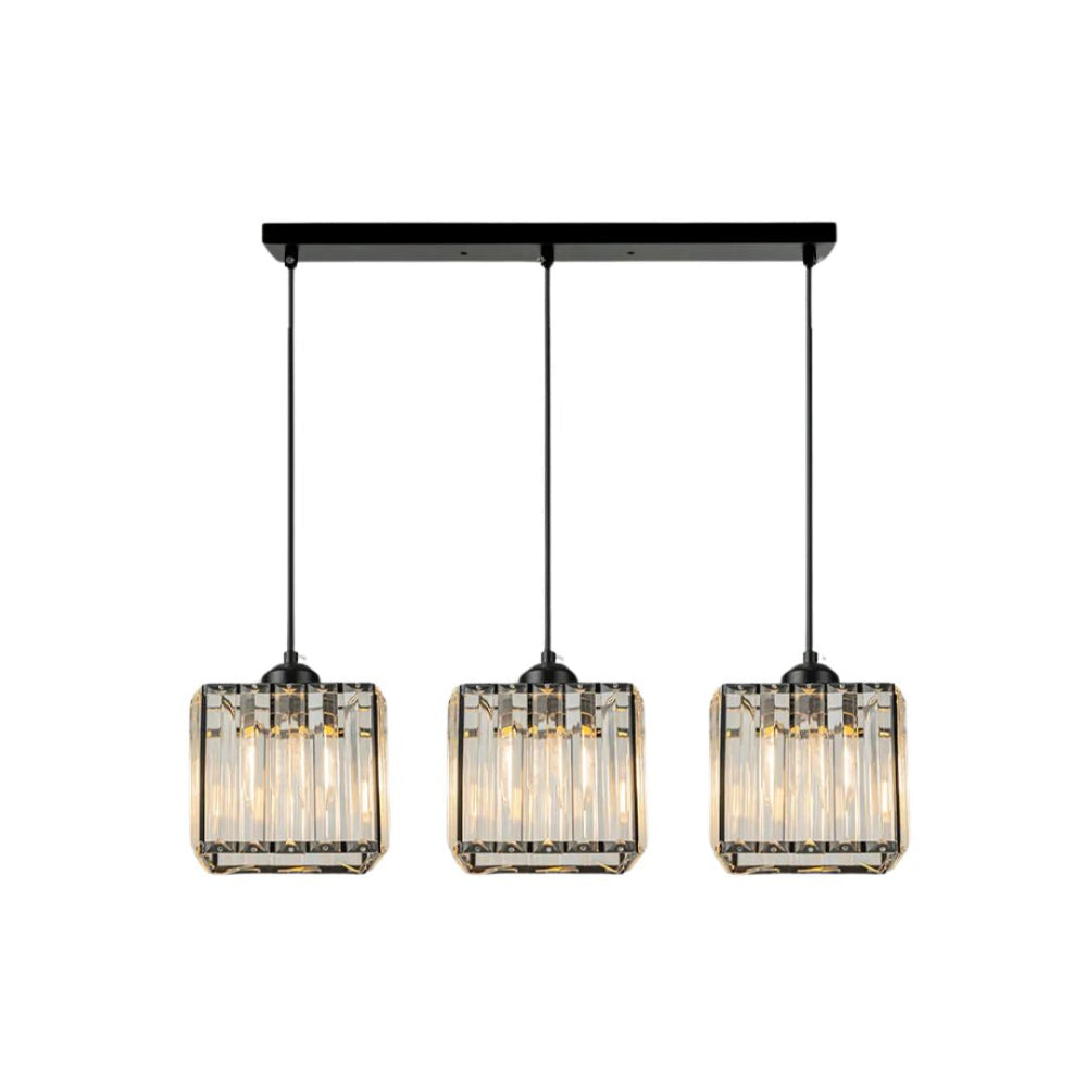 Alevo Triple Head Crystal Pendant Light