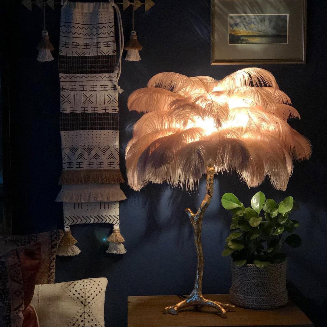 Ostrich Feather Table Lamp – detail 4