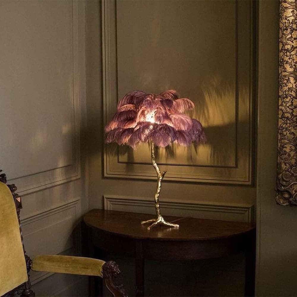 Dekorfine Ostrich Feather Table Lamp — Detail View 44