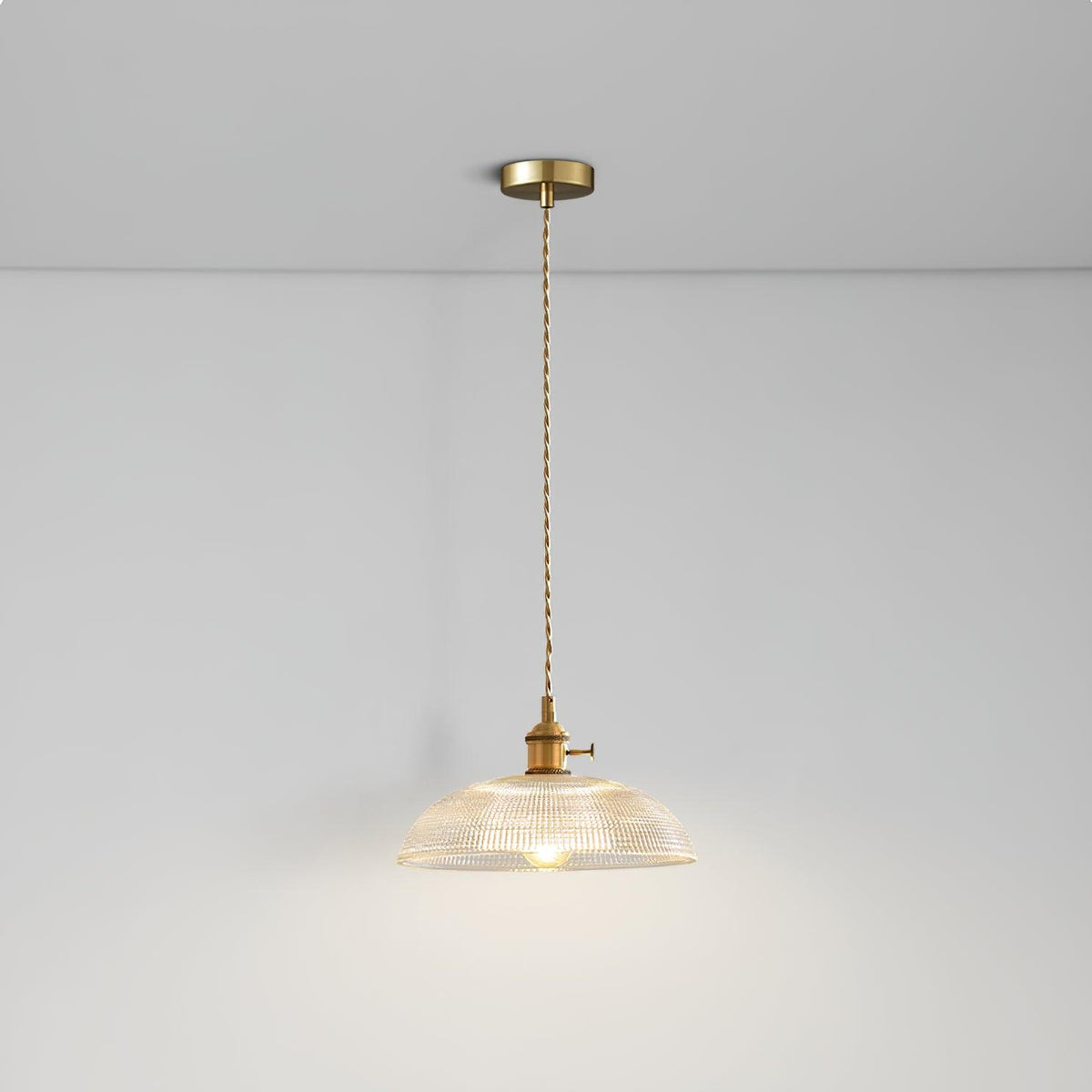 Ribbed Spiral Pendant Light – detail 8