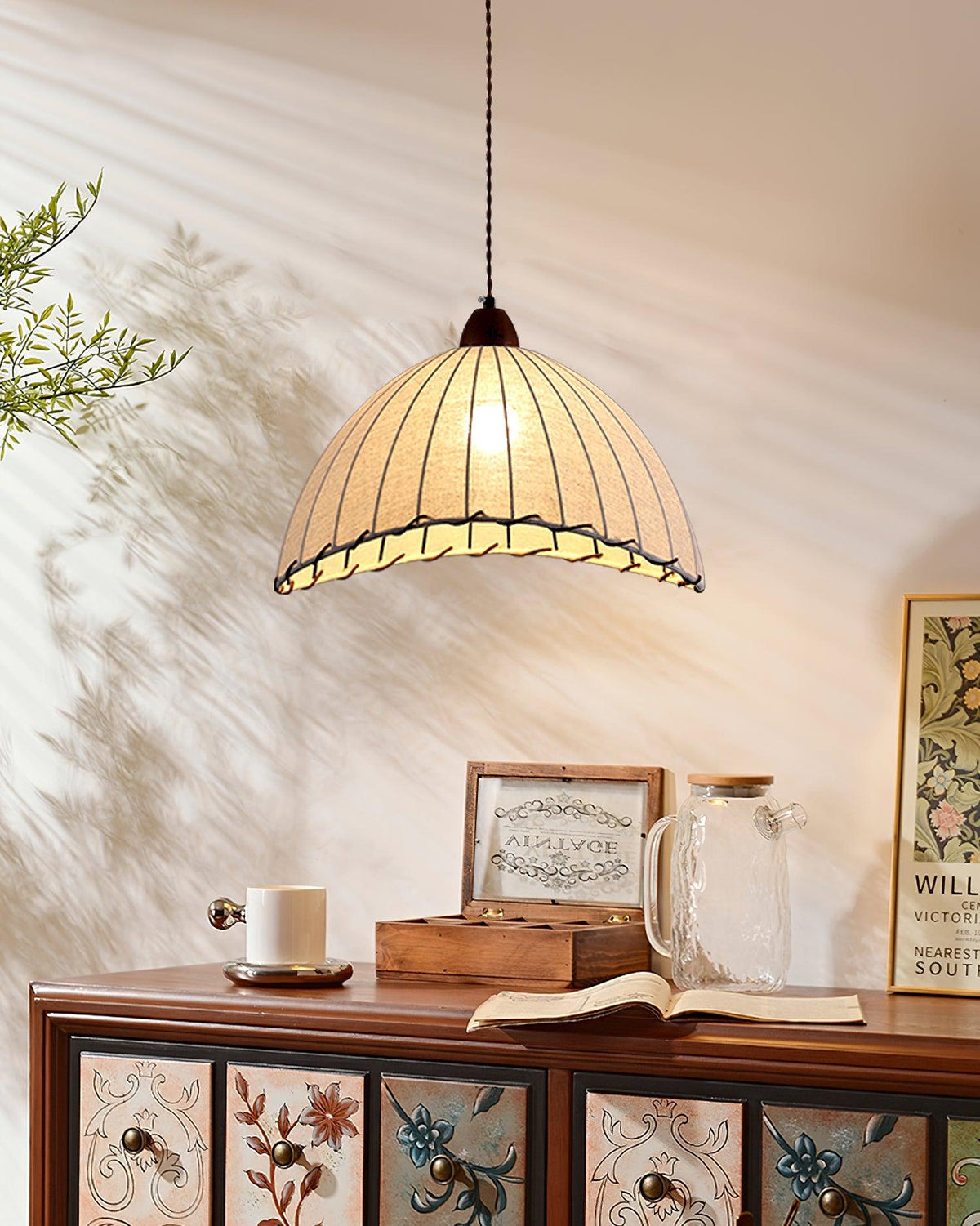 Bane Ribbed Pendant Light