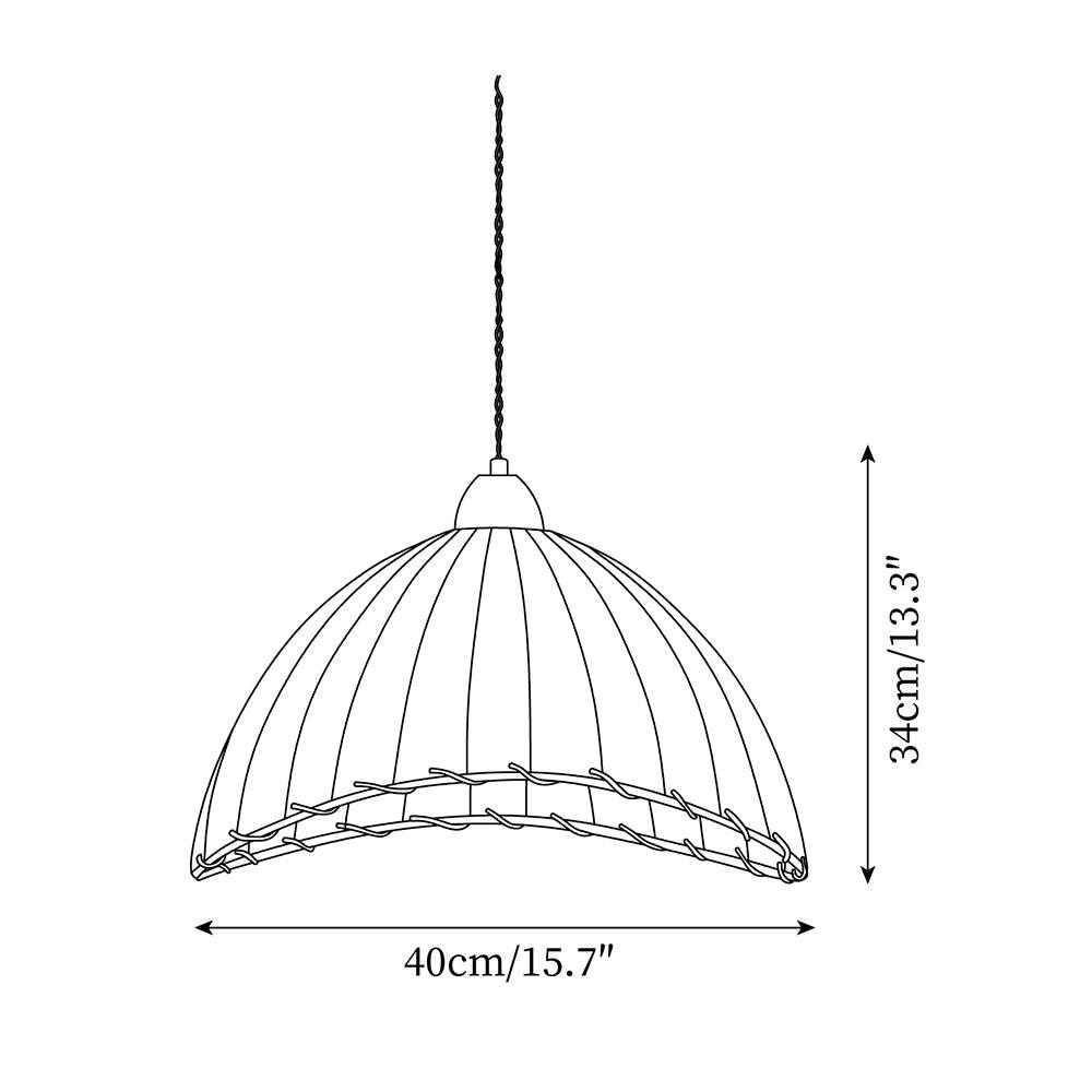 Bane Ribbed Pendant Light