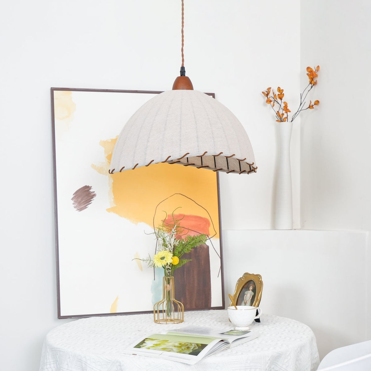 Bane Ribbed Pendant Light
