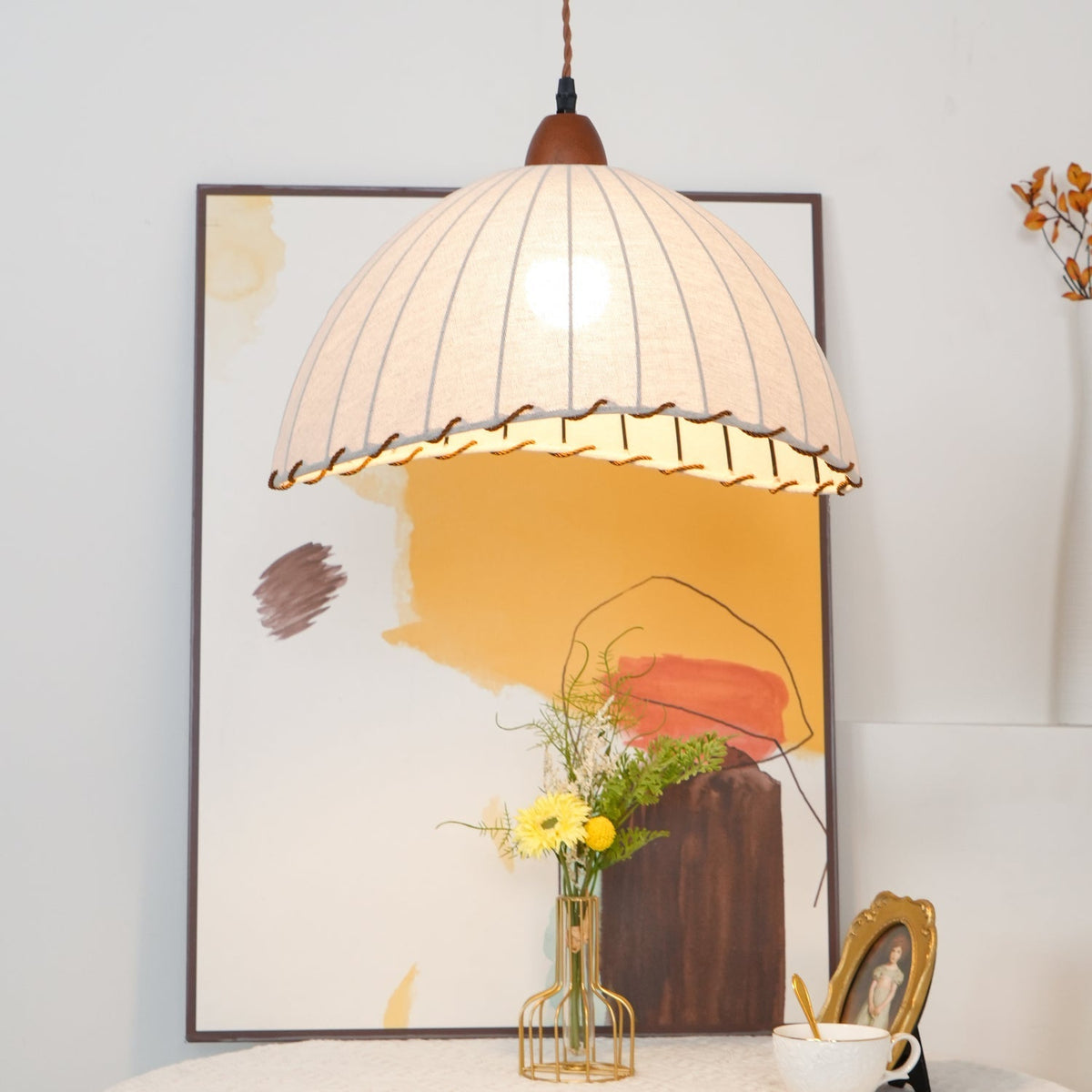 Bane Ribbed Pendant Light