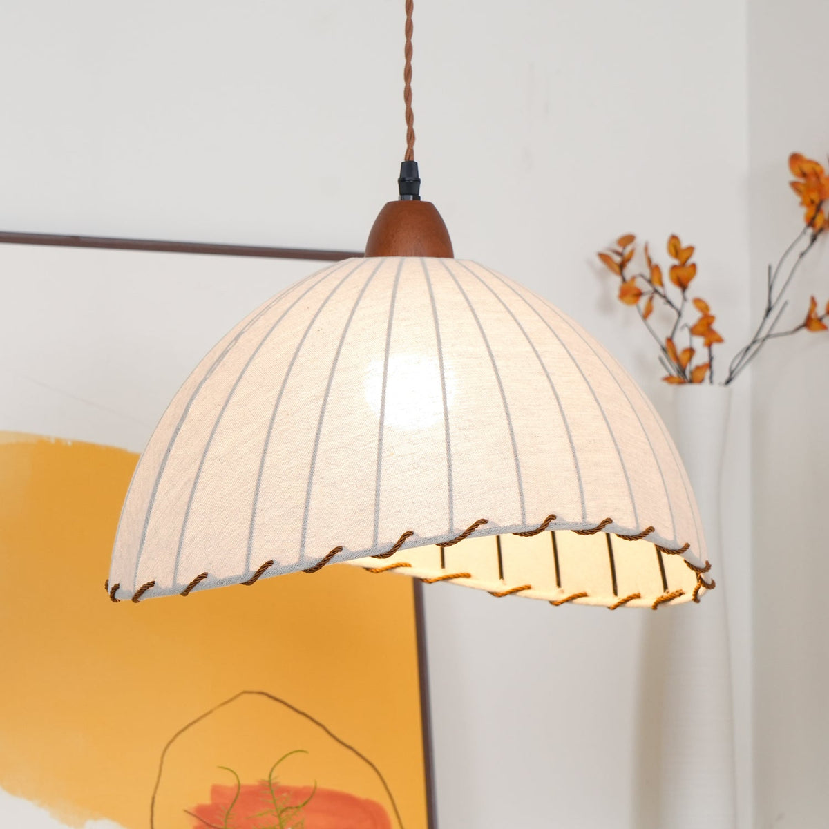 Bane Ribbed Pendant Light
