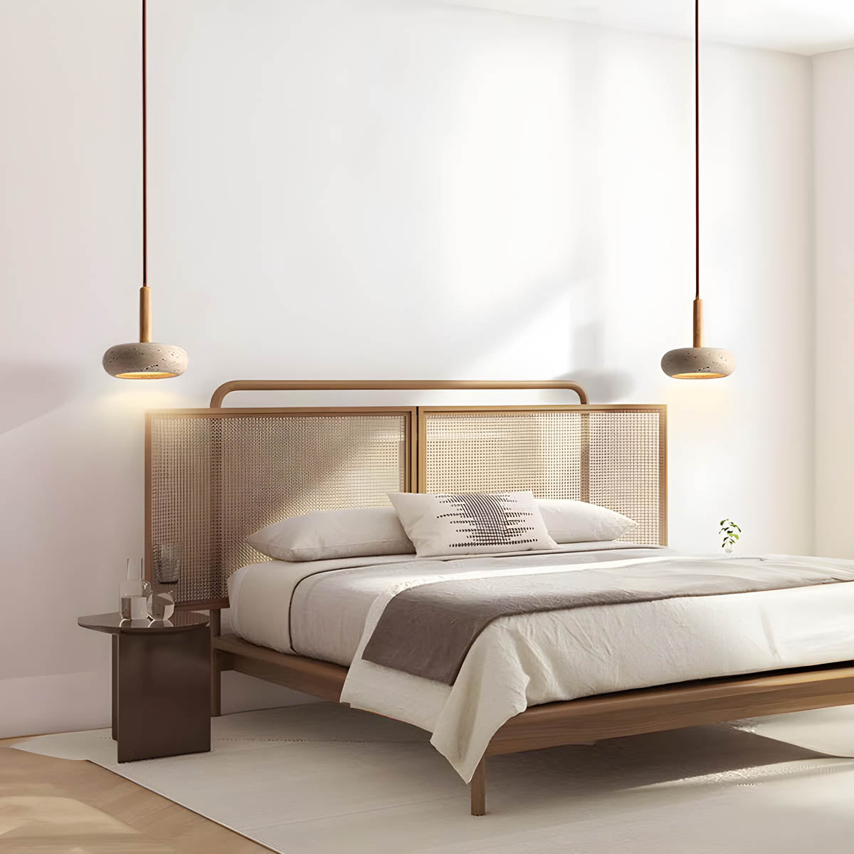 Sosa Round Travertine Pendant Light