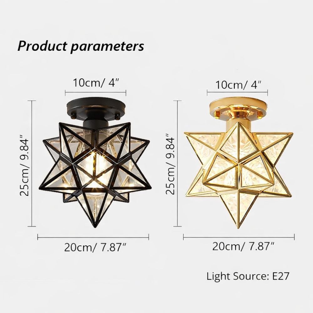 Star Shaped Ceiling Light
