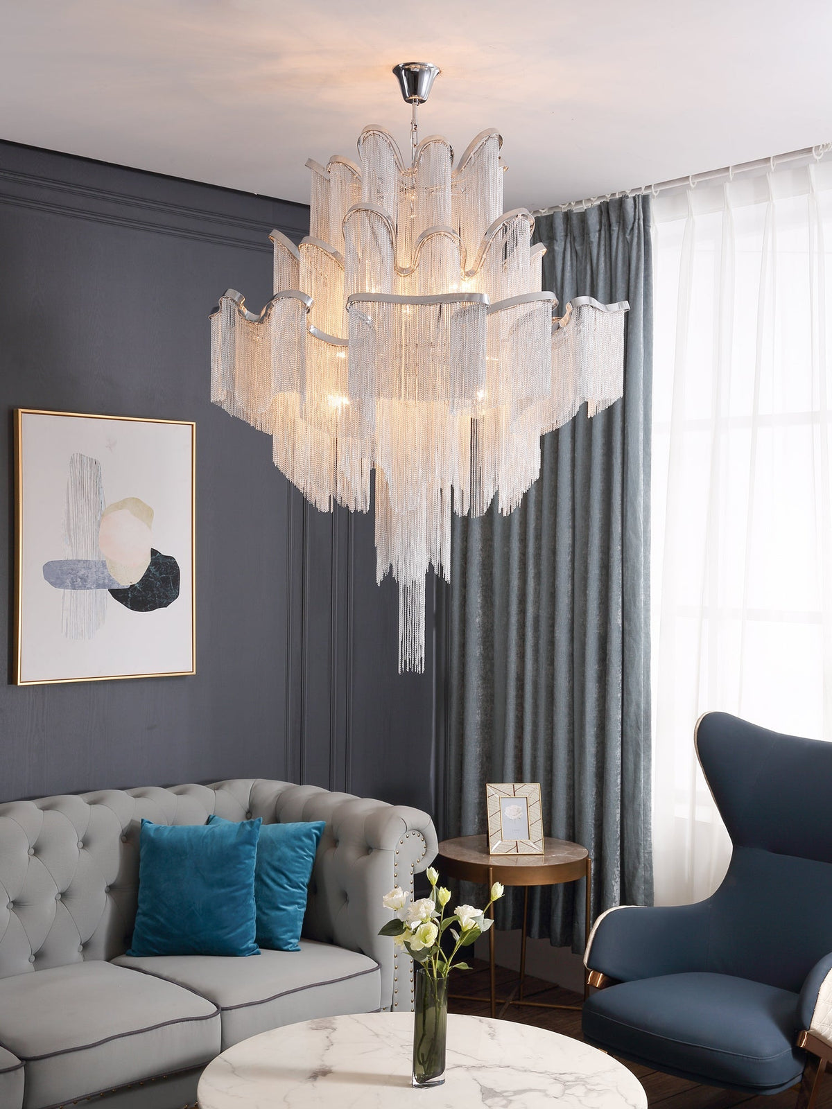 Stream Chain Chandelier – detail 10