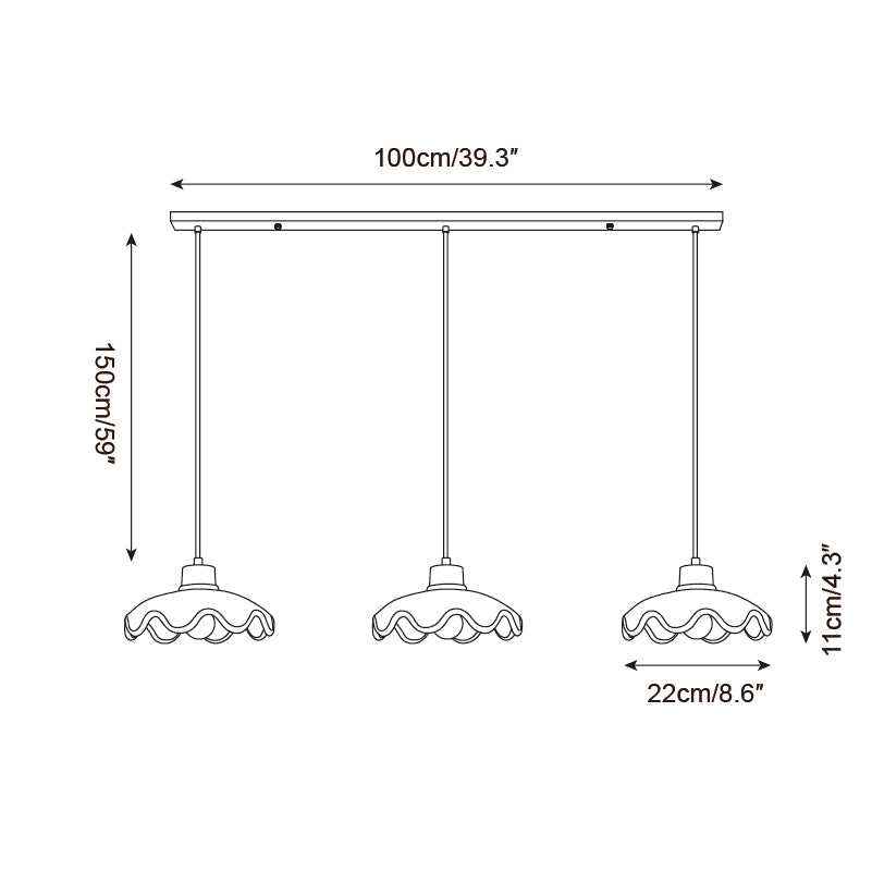 Najano Scalloped Pendant Light
