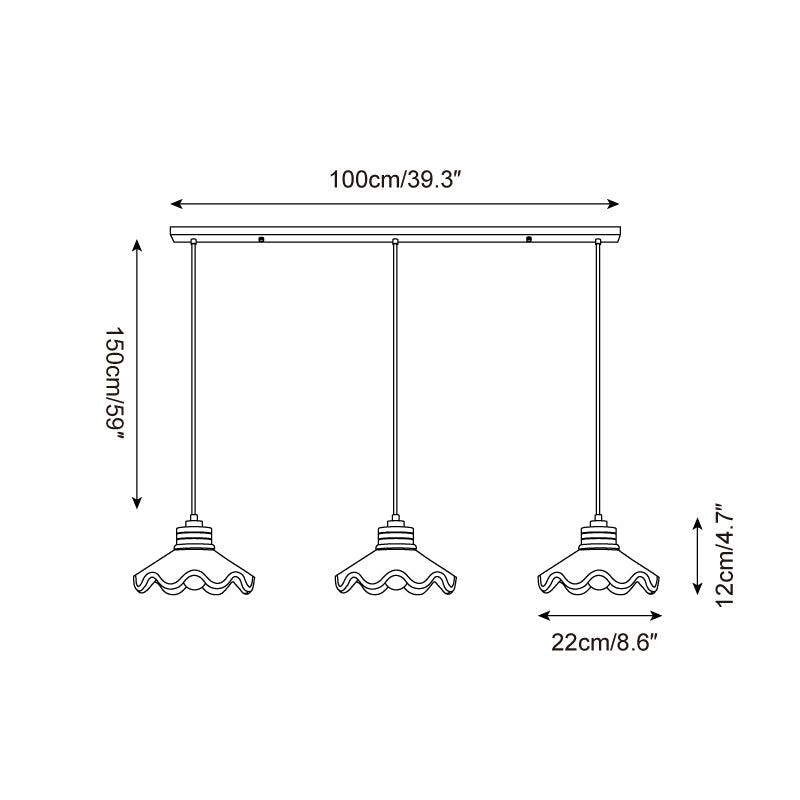 Najano Scalloped Pendant Light