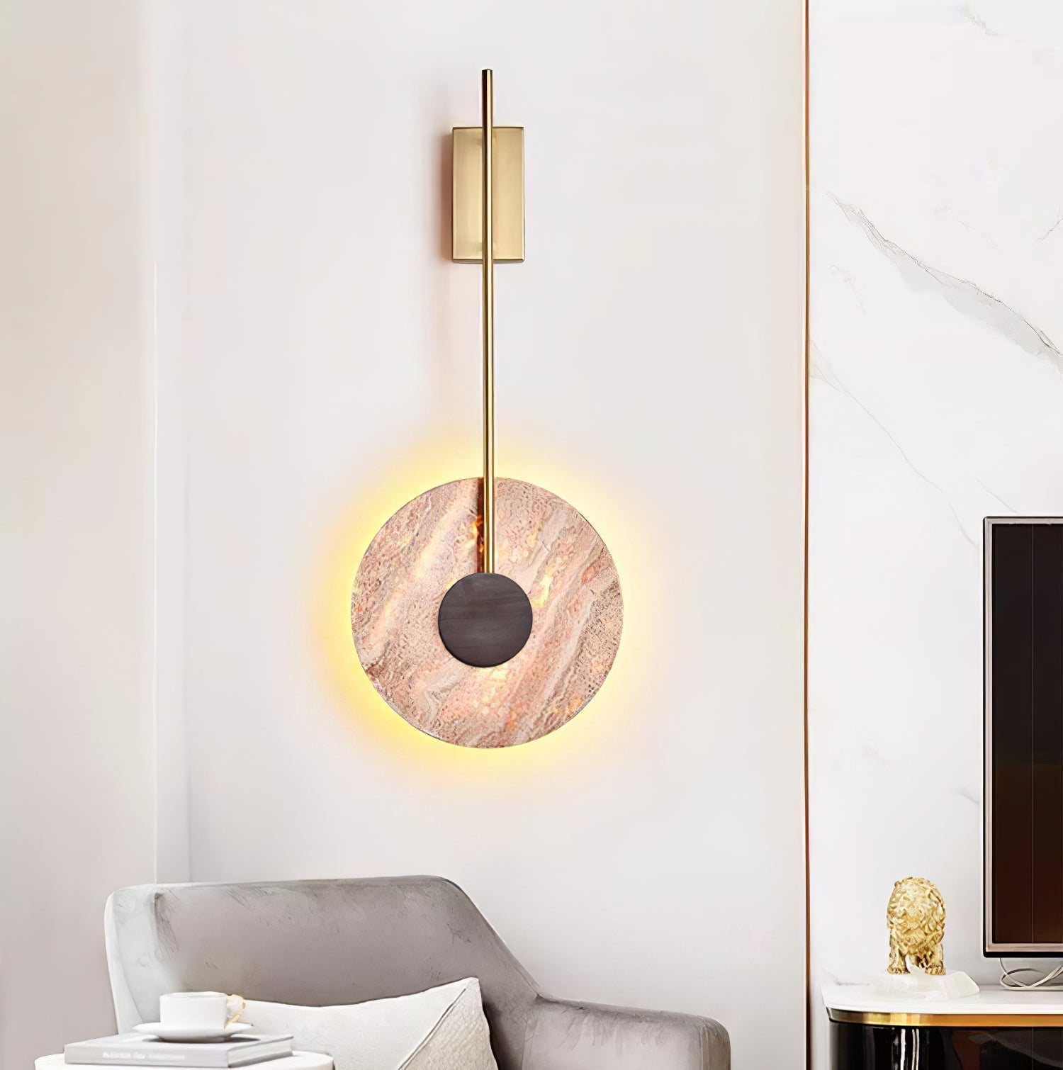 Fosim Travertine Wall Light