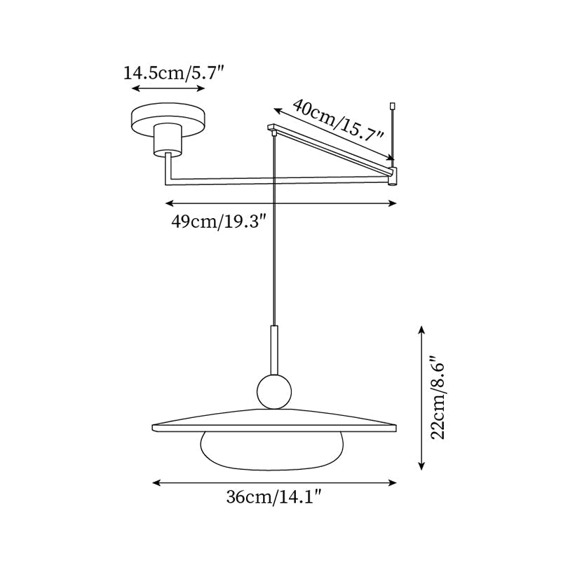 Hebor Adjustable Pendant Light