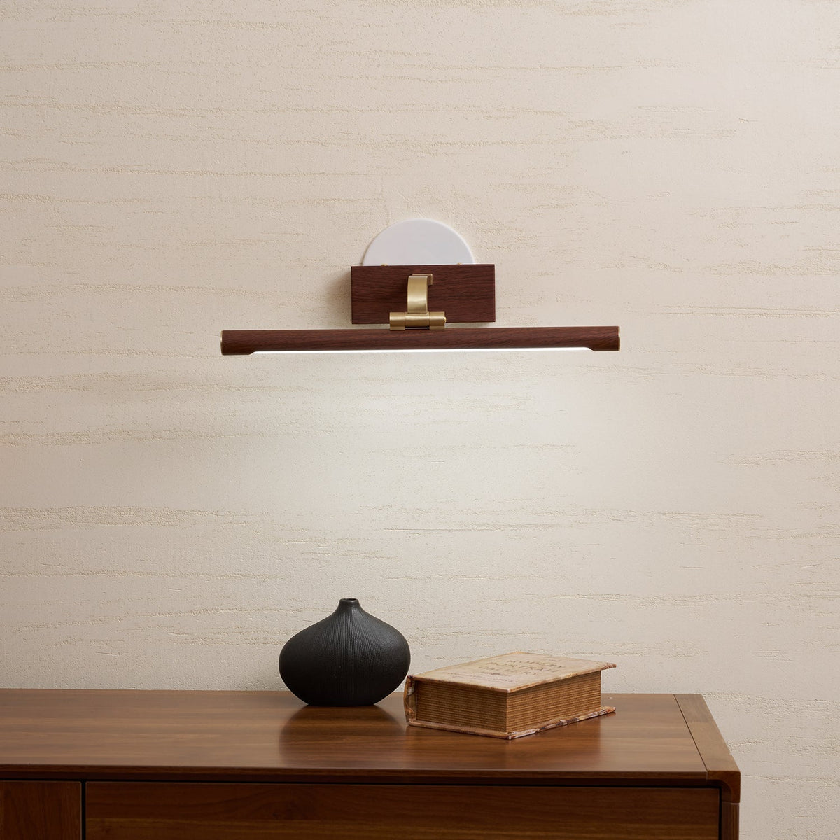 Walnut Color Linear LED Wall Light – detail 36