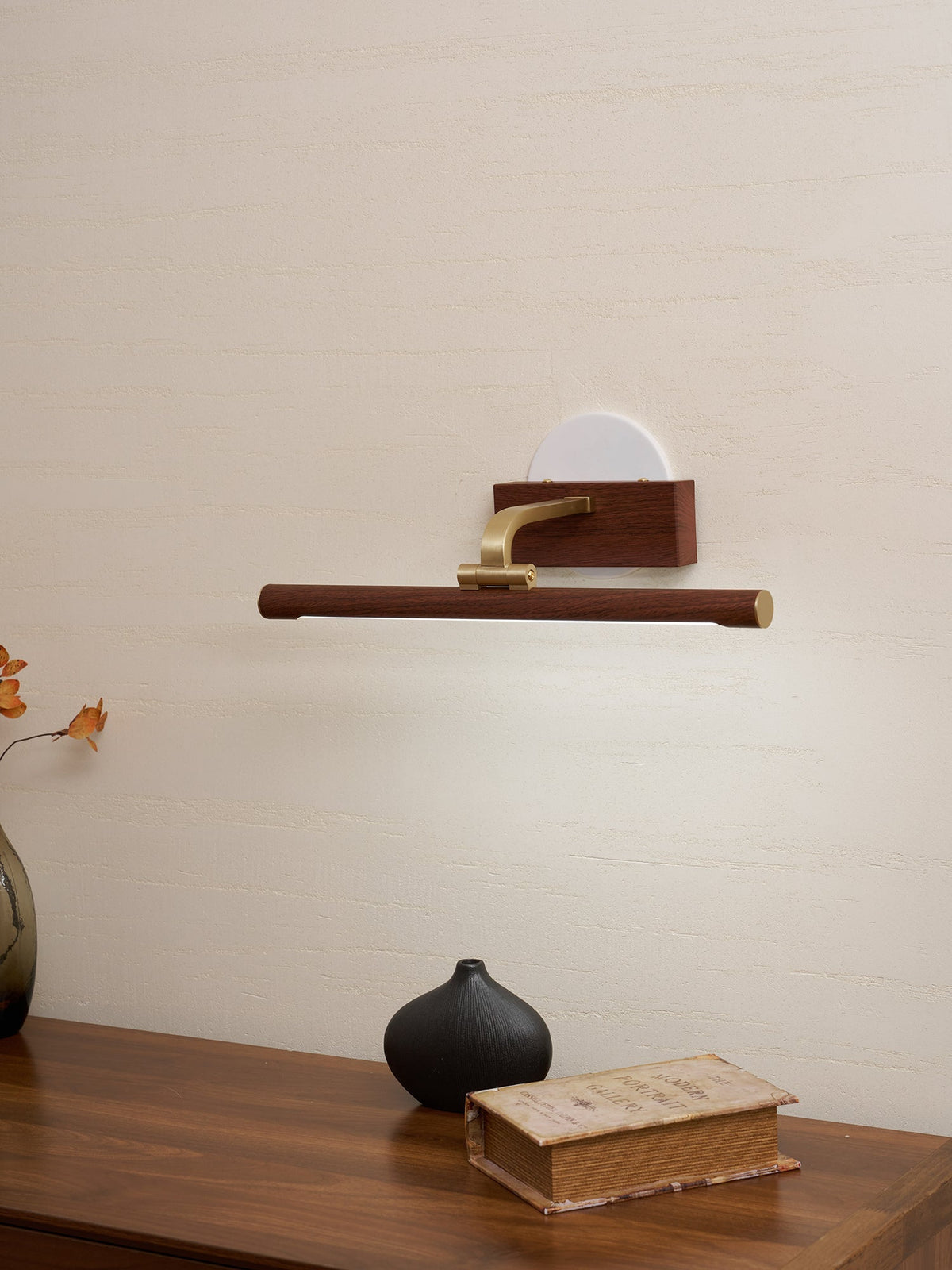 Walnut Color Linear LED Wall Light – detail 38