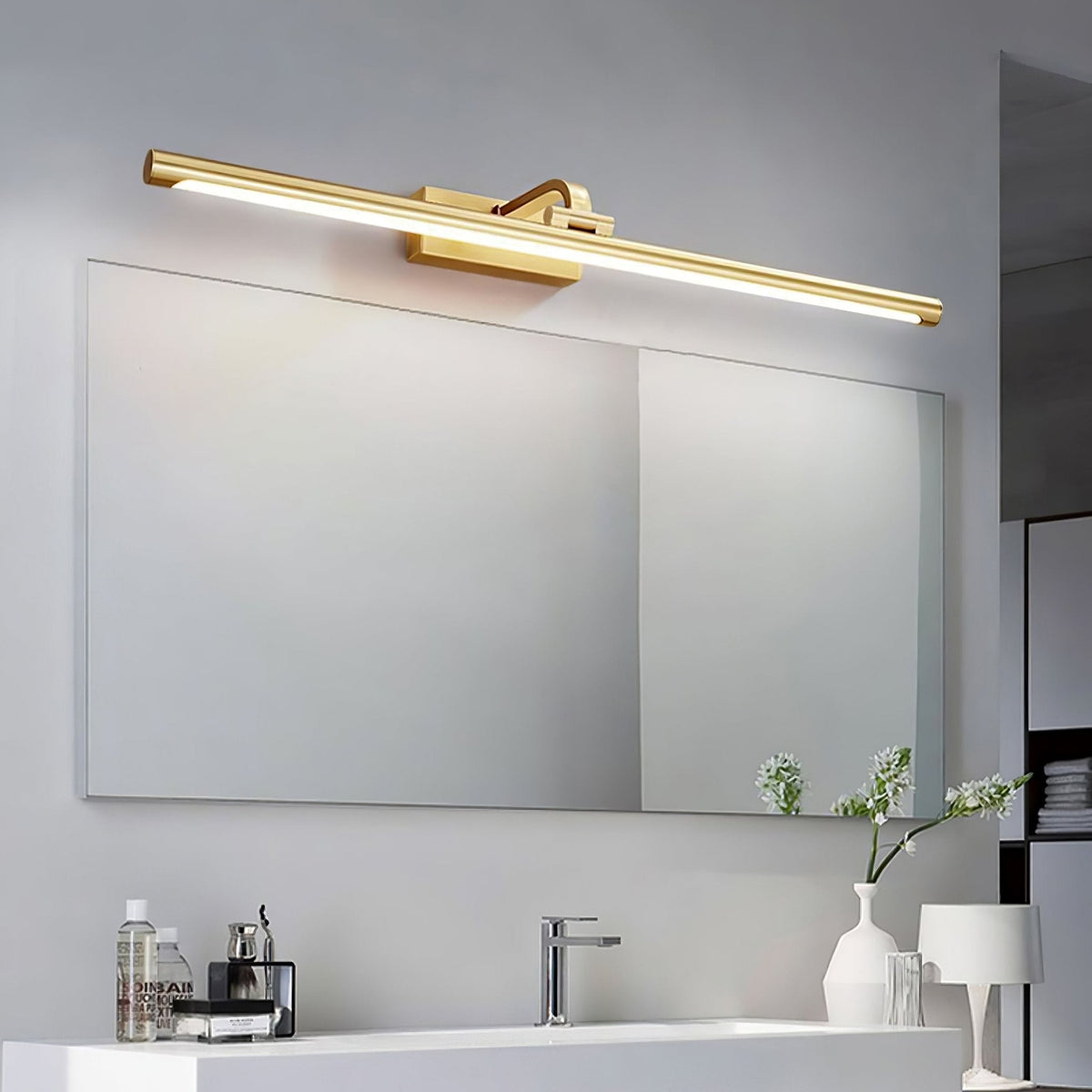 Walnut Color Linear LED Wall Light – detail 12