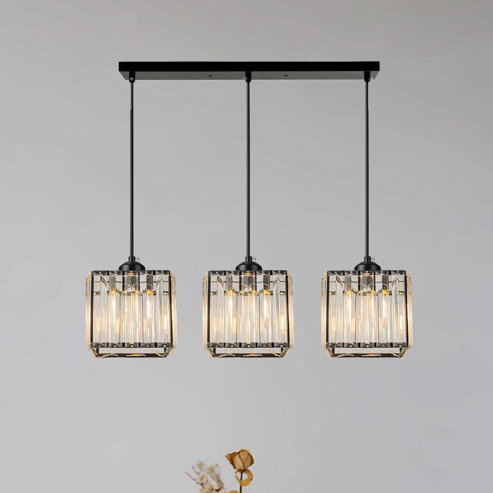 Alevo Triple Head Crystal Pendant Light