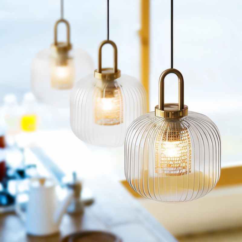 Ceroca Ribbed Pendant Light
