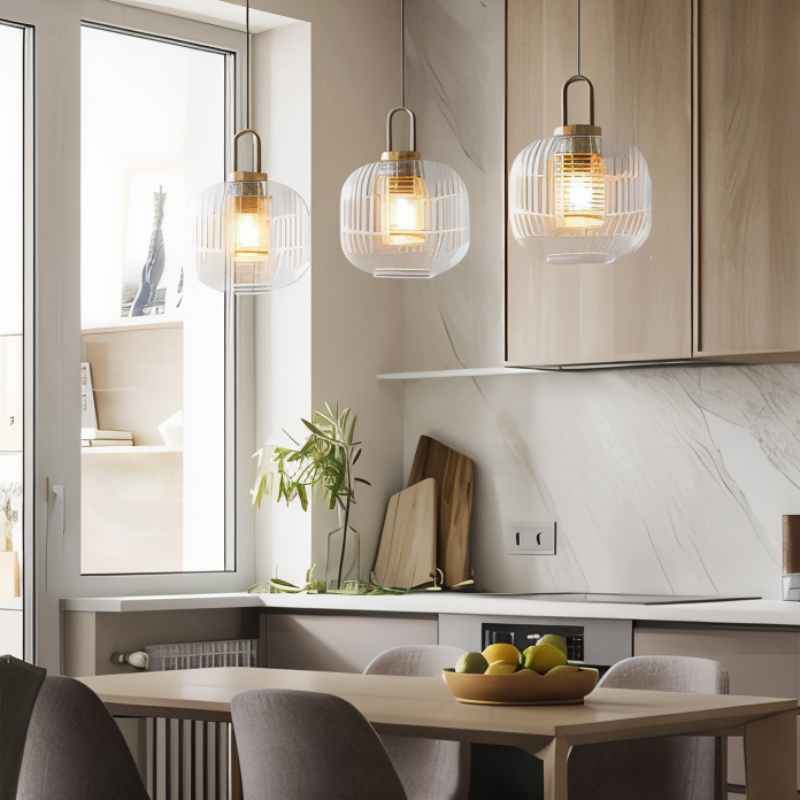 Ceroca Ribbed Pendant Light