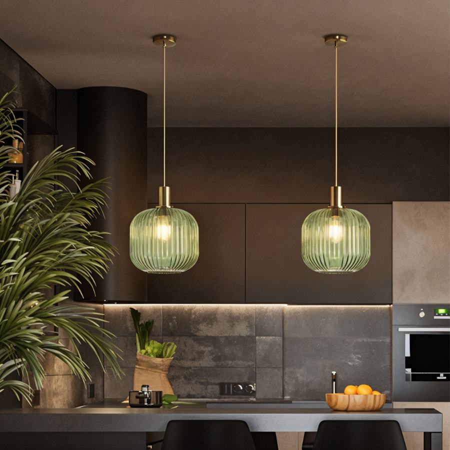 Tello Ribbed Pendant Light