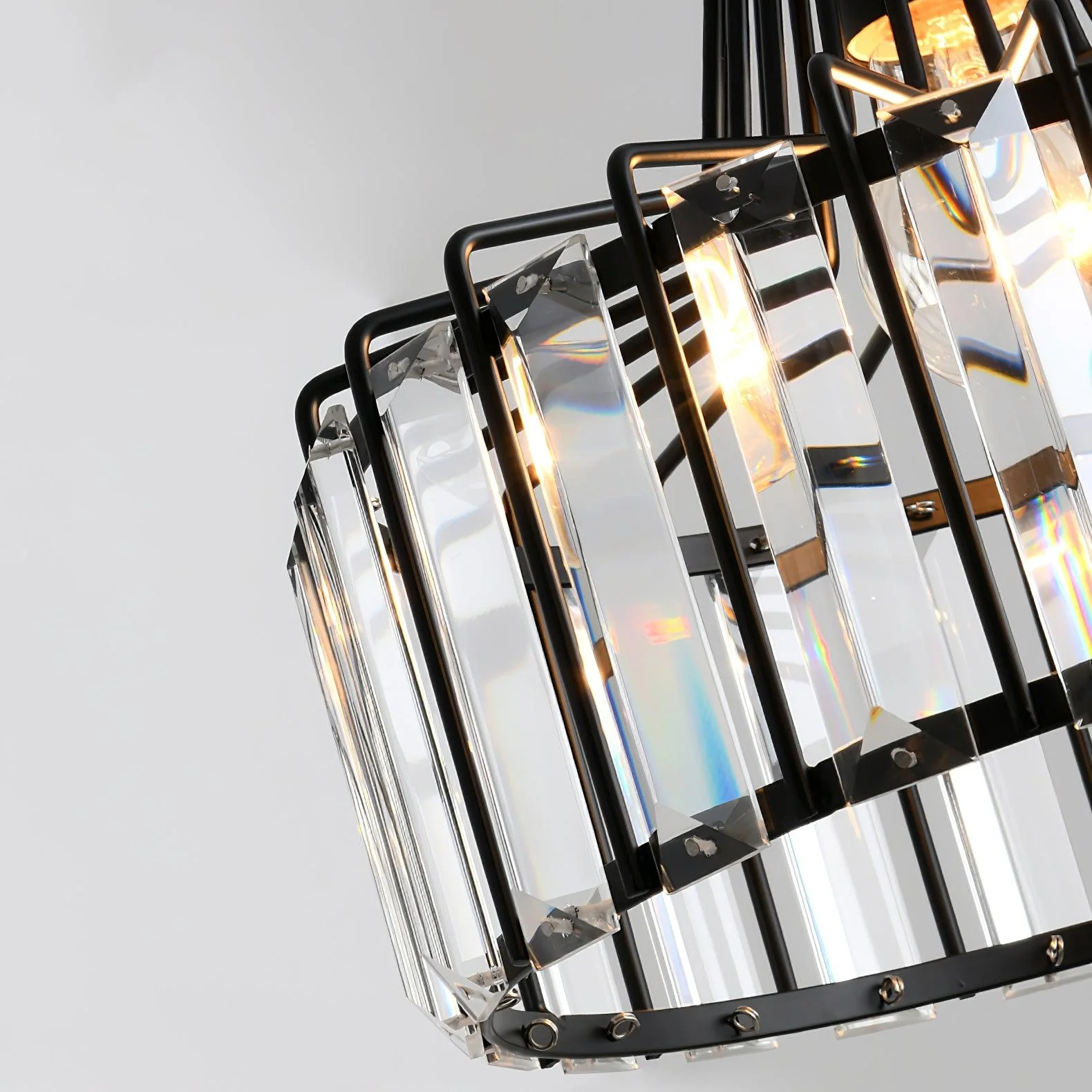 Cyo Black Crystal Pendant Light
