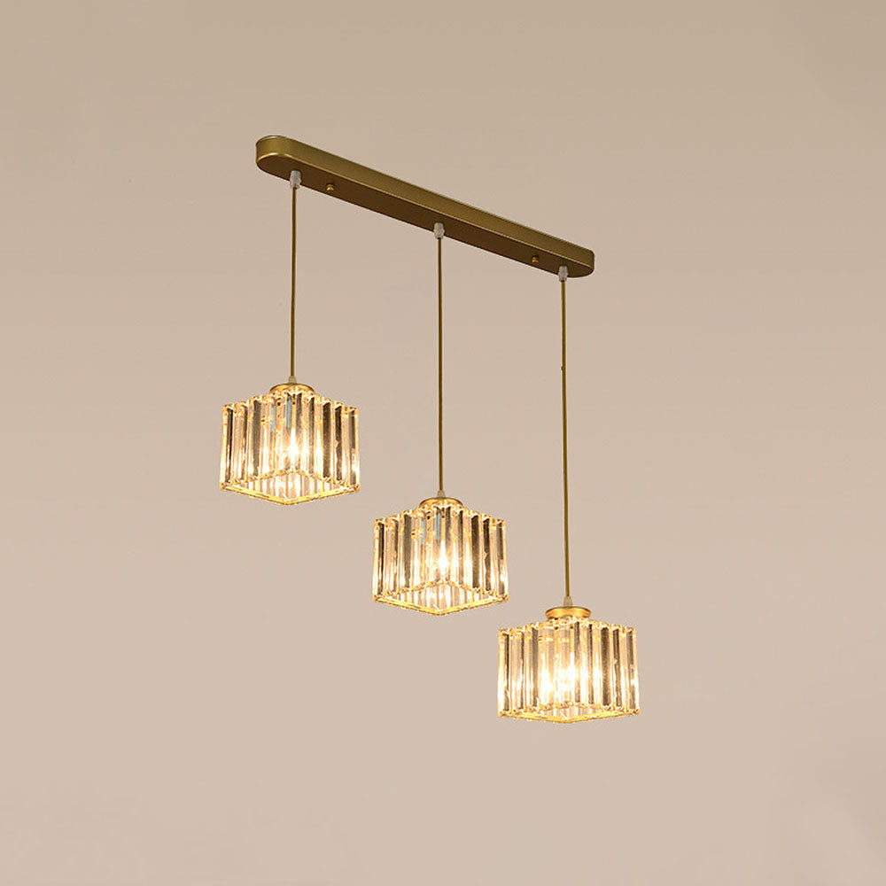 Alevo Triple Head Crystal Pendant Light