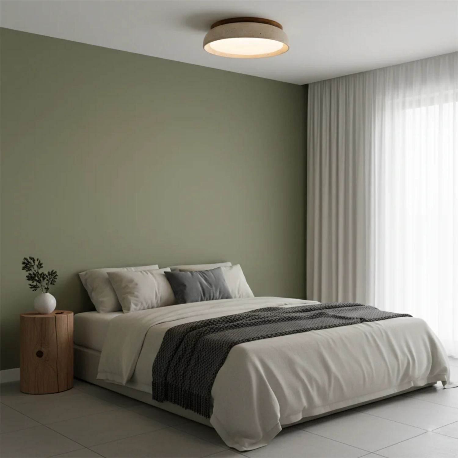 Vitelso Travertine Ceiling Light
