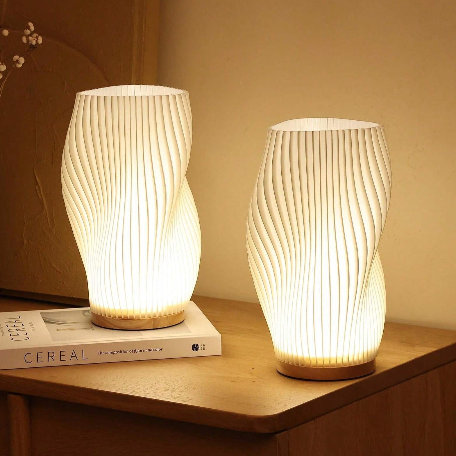 Ribbed Wave Table Lamp