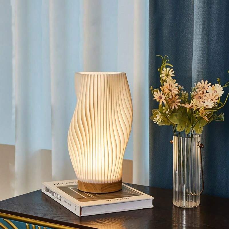 Ribbed Wave Table Lamp